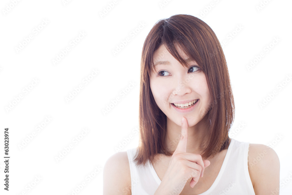 考える女性 考える女性