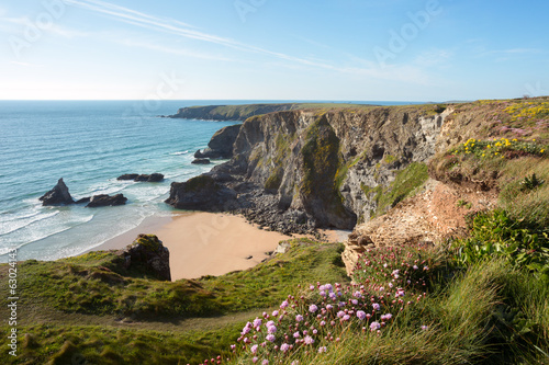 Bedruthan Steps Cornwall Uk photo