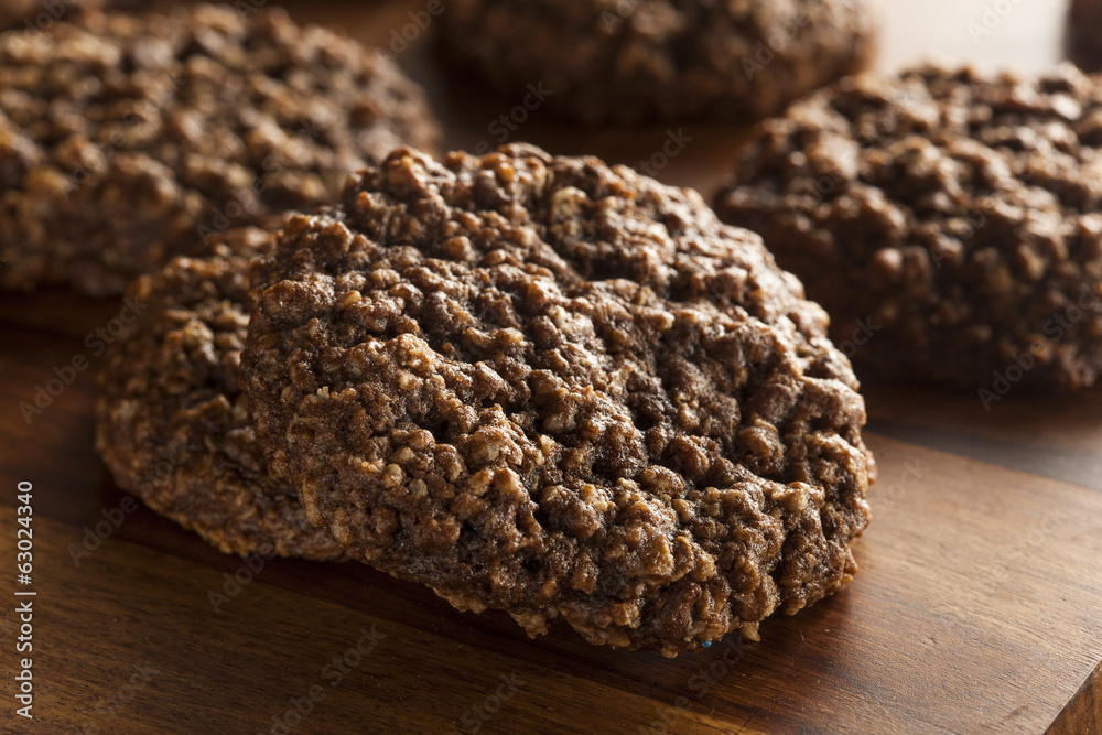 Fototapeta premium Double Chocolate Chip Oatmeal Cookies