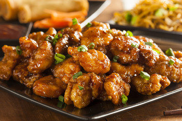 Asian Orange Chicken with Green Onions