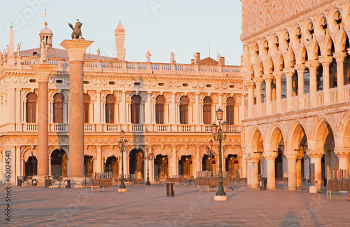 Venice - Doge palace and Piazza San Marco in morning light