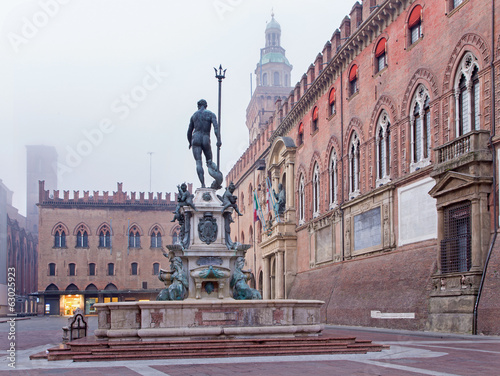 Bologna - Neptune fountain on Piazza Maggiore
