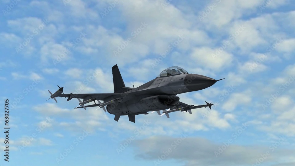 F-16 Fighter Jet Airplane in fly F-16 Fighter Jet Airplane in fly