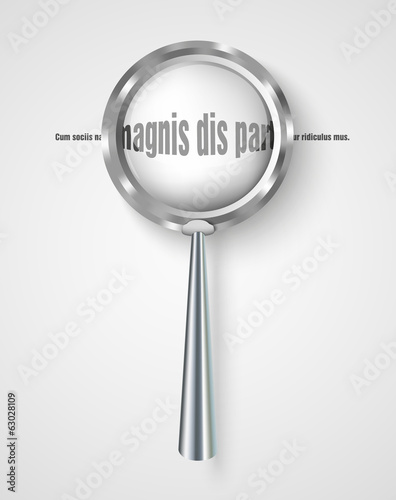 magnifying glass with increased letters