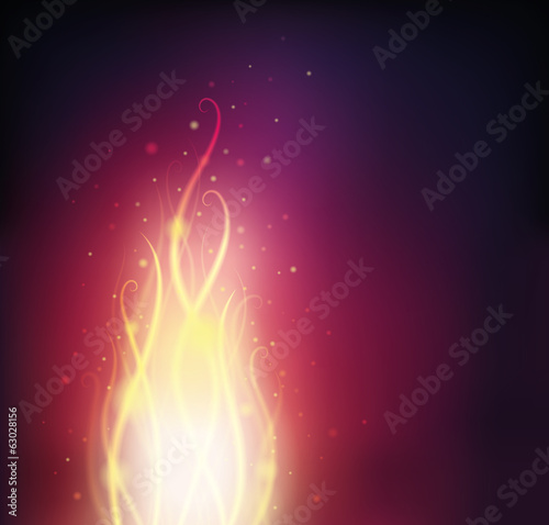 Background with fire and sparks.