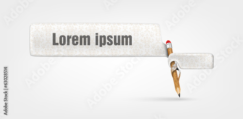mark of a pencil for text