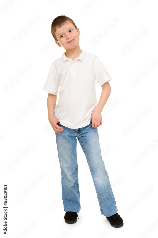 boy portrait in studio isolated