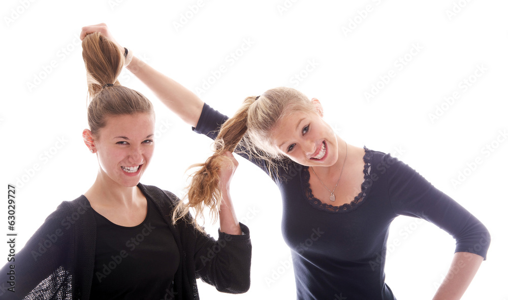 Du Musst Sie An Den Haaren Ziehen Haare ziehen Stock-Foto | Adobe Stock