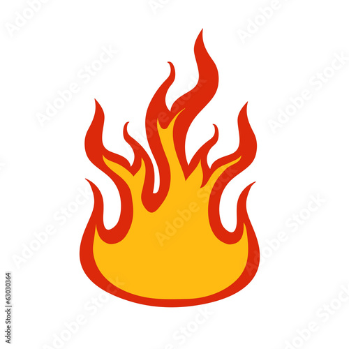 flames icon over white background vector illustration