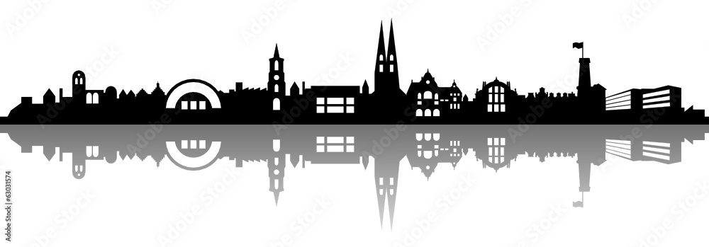 Skyline Bielefeld - obrazy, fototapety, plakaty 