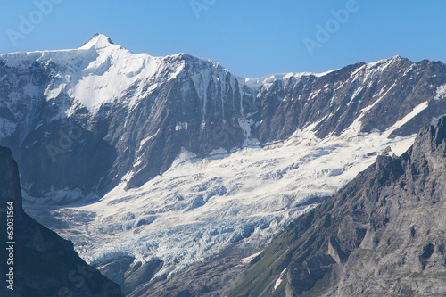 Fiescherhorn and Ischmeer glacier