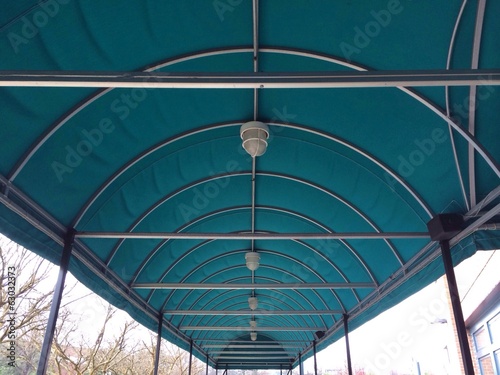 Awning over a walkway