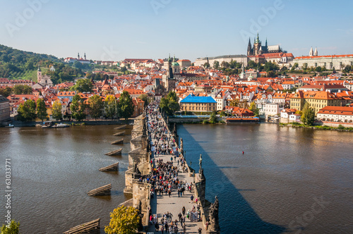 Fotografia, Obraz Charles bridge, Prague, Czech
