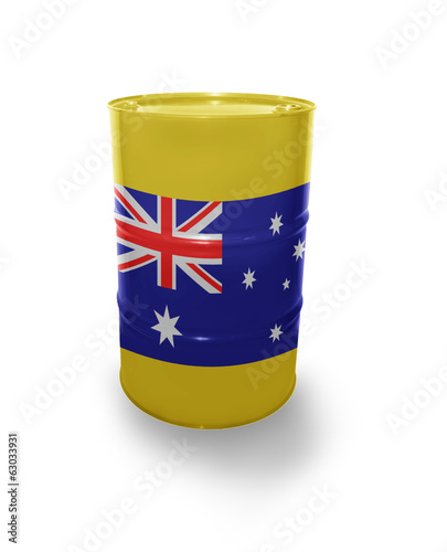 Barrel with Australian flag