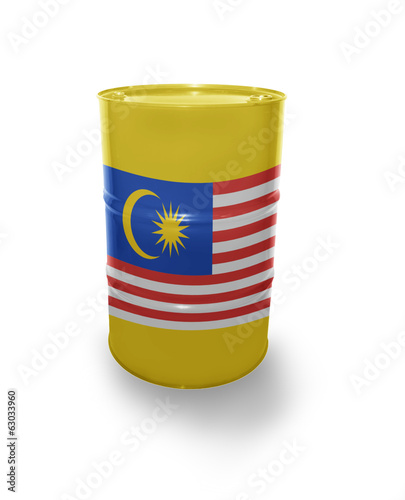 Barrel with Malaysian flag