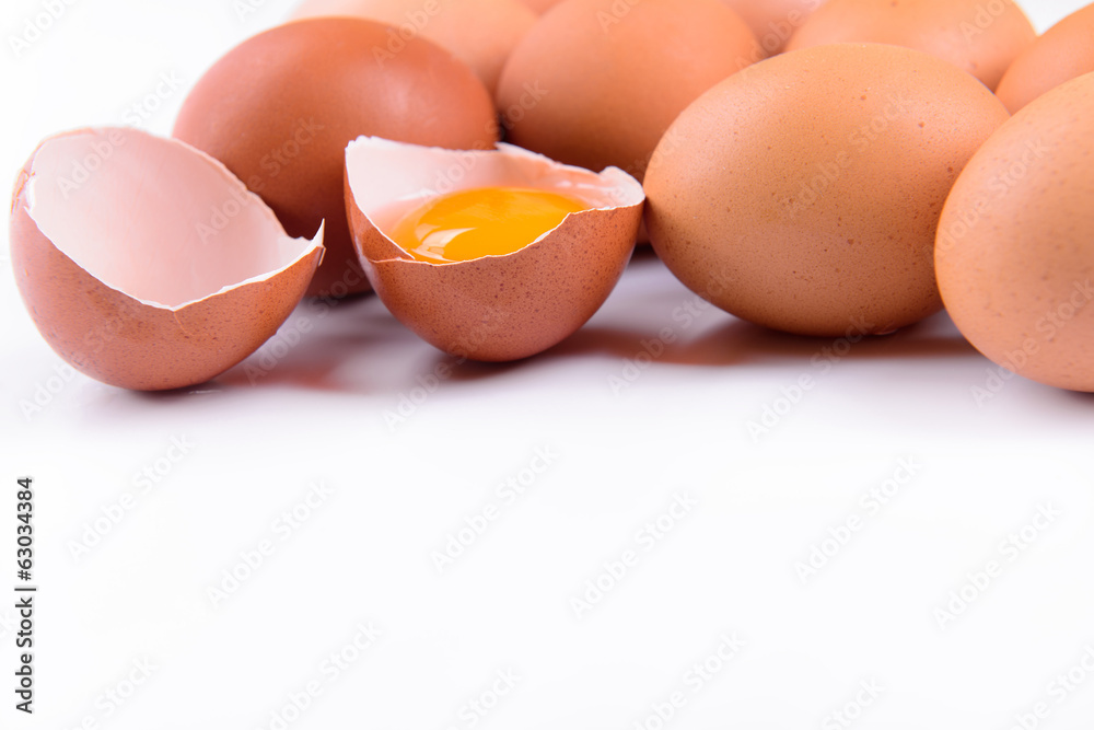 heap of eggs isolated heap of eggs isolated