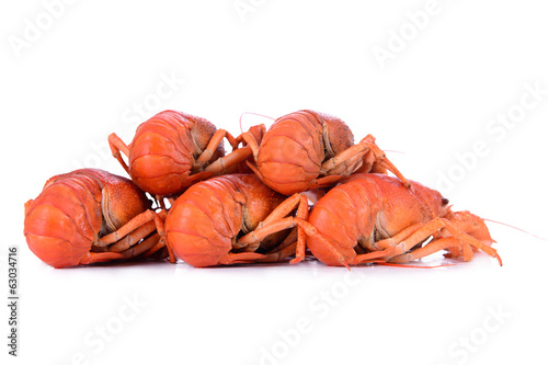 Boiled red crawfishes