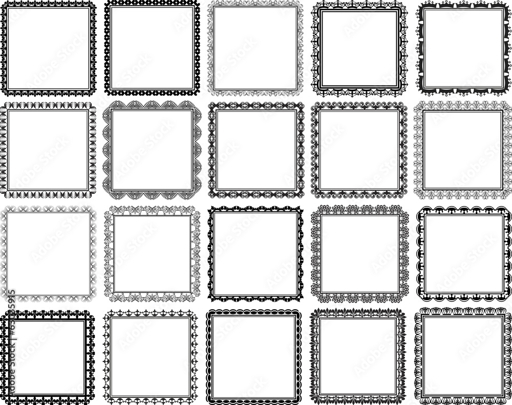 set of square frames