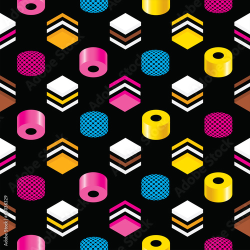 Seamless Liquorice Allsorts Background Texture