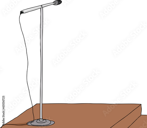 Podium with Microphone