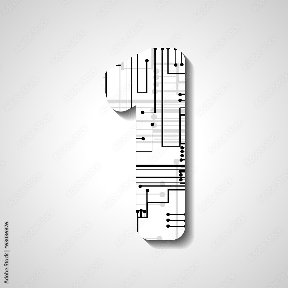 abstract illustration, number collection - 1 abstract illustration, number collection - 1
