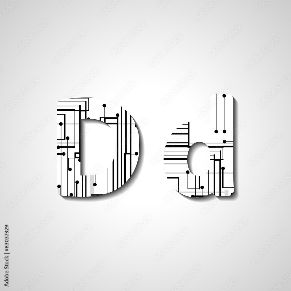 Colorful letter alphabet, abstract illustration Colorful letter alphabet, abstract illustration