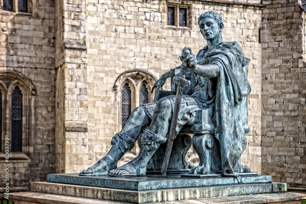 Constantine the Great sculpture close to York Mister