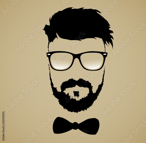 mustache beard glasses hairstyle