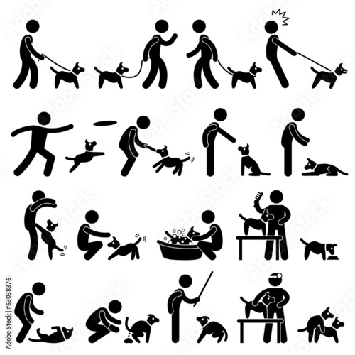Man and Dog Training Pet
