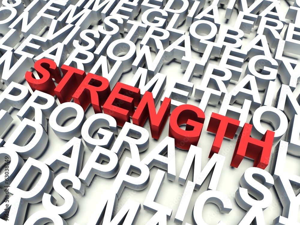 Word Strength. Keyword concept.