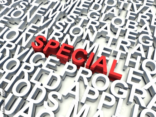 Word Special. Keywords concept.