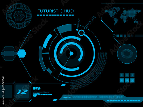 Futuristic user interface HUD