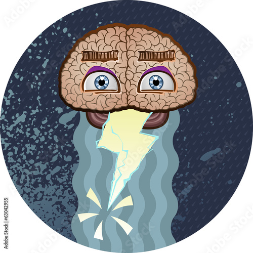 Brain Storm Cartoon Character