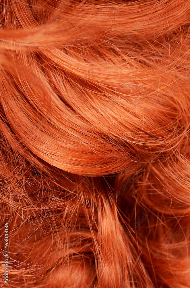 Naklejka premium Beautiful red hair as a background