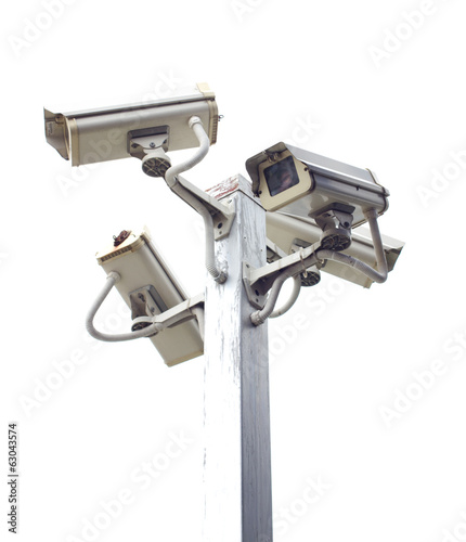 Four outside security cameras cover multiple angles.