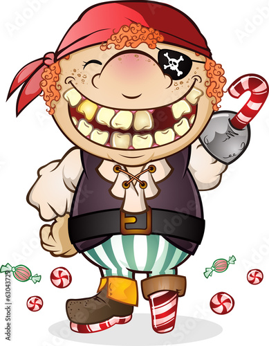 Candy Pirate Halloween Cartoon Character