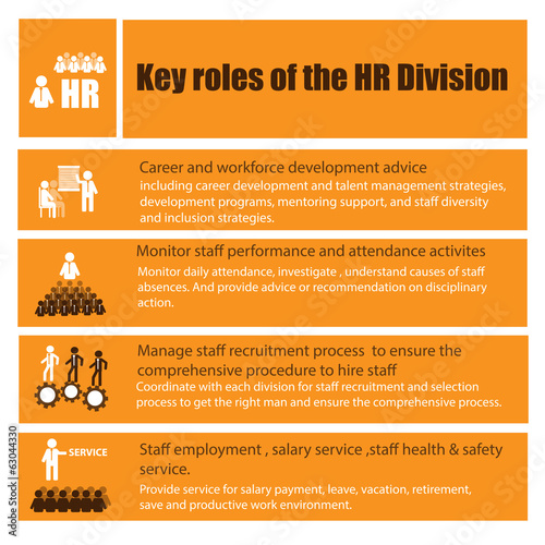 Infographic of human resource role and responsibility