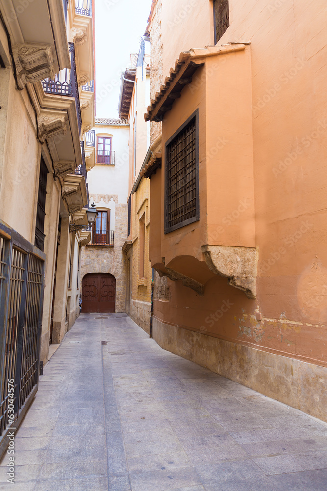 Valencia backstreet in Trinquet de Cavallers street Spain