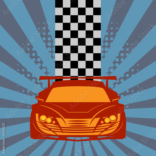 Race garage background, vector illustration