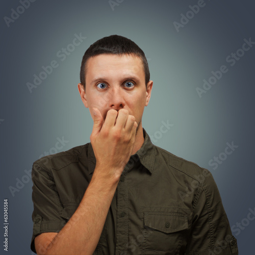 Scared man