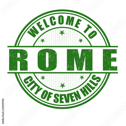 Welcome to Rome stamp