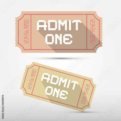 Vector Admit One Ticket Illustration