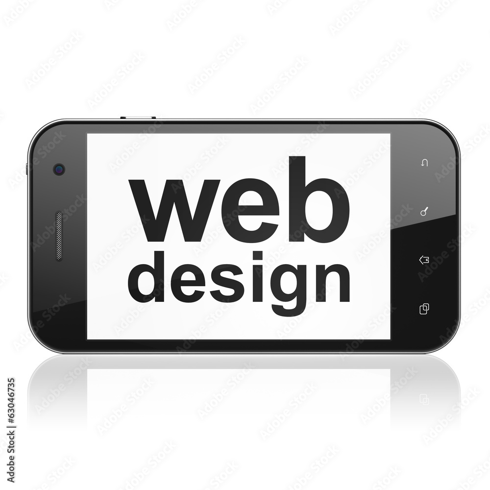 Web design concept: Web Design on smartphone Web design concept: Web Design on smartphone