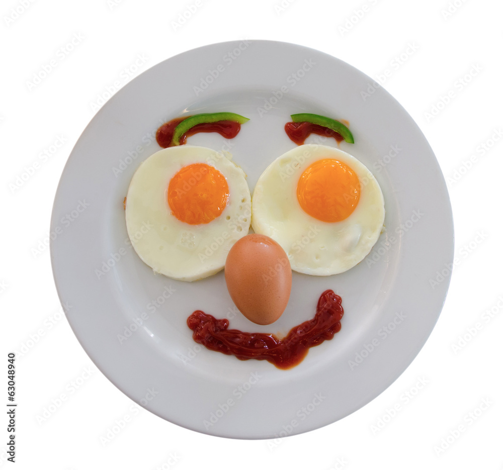 Happy Face Frying Eggs breakfast Happy Face Frying Eggs breakfast