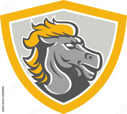 Bronco Horse Head Shield