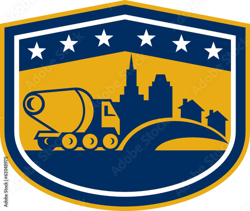 Cement Truck Construction Building Shield