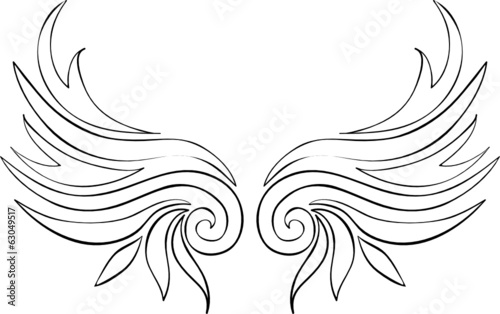 abstrakte Flügel Tattoo