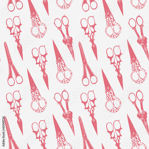 Scissors seamless pattern
