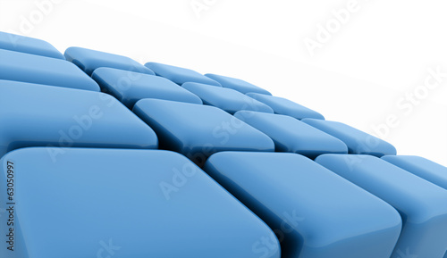 Abstract blue cubes background