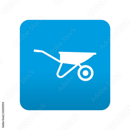 Etiqueta tipo app azul simbolo carretilla